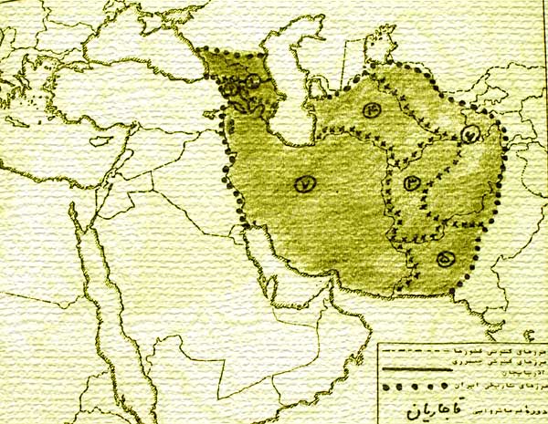 وسعت ایران در دوران قاجار و از دست دادن آن ها قبل از دوران پهلوی